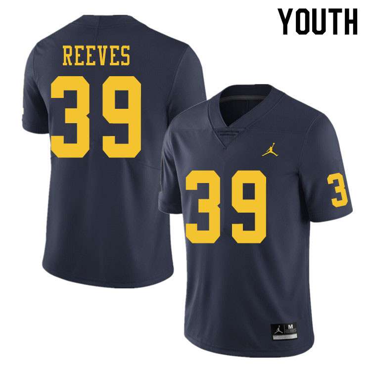 Youth #39 Lawrence Reeves Michigan Wolverines College Football Jerseys Sale-Navy